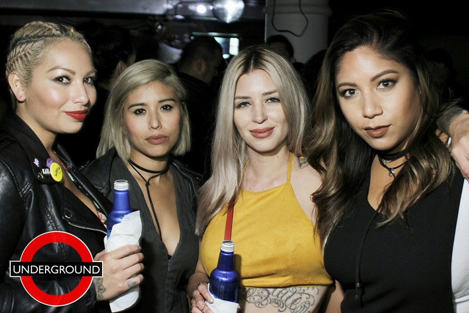 Four women at Club Underground